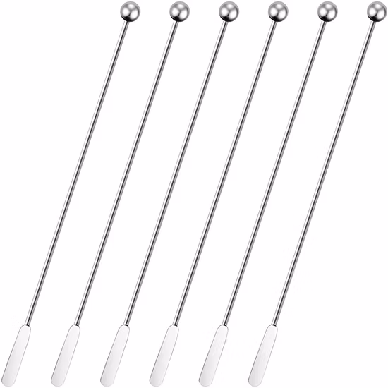 Reusable Beverage Swizzle Stick for Bar Party Home Cocktail Paddle Drink Stirrers, Stainless Steel Coffee Stirrers