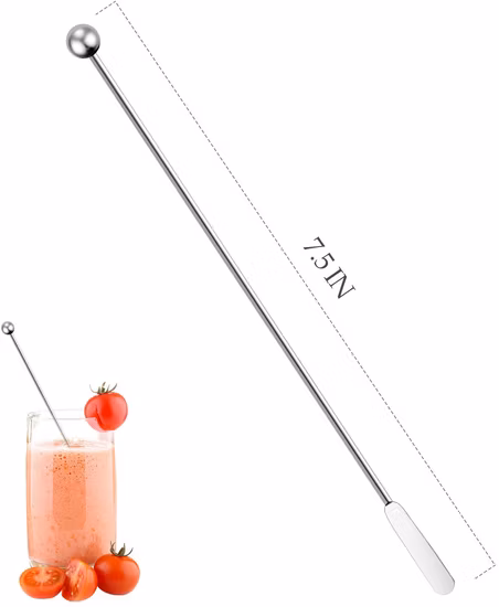 Reusable Beverage Swizzle Stick for Bar Party Home Cocktail Paddle Drink Stirrers, Stainless Steel Coffee Stirrers