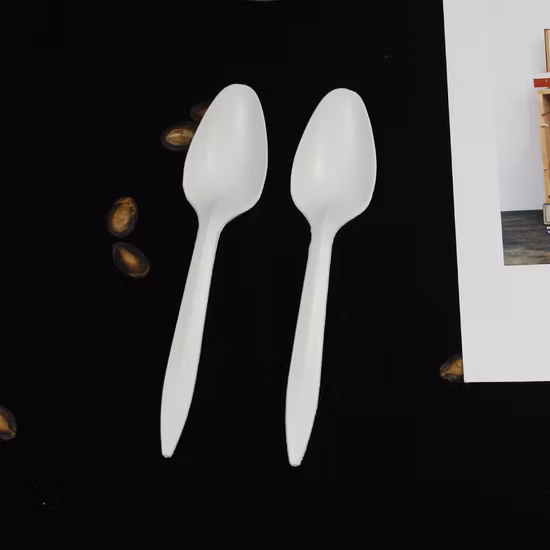 Cuillère à thé en plastique légère jetable des couverts pp 2g 165mm